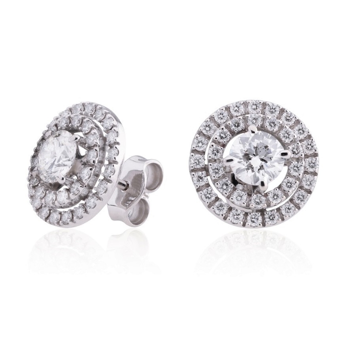 Obrazek Kolczyki LOEE Charm z białego złota z diamentami