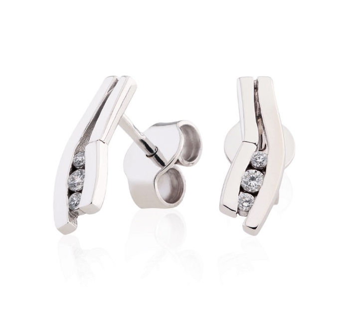 Obrazek Kolczyki LOEE Essence z białego złota z diamentami