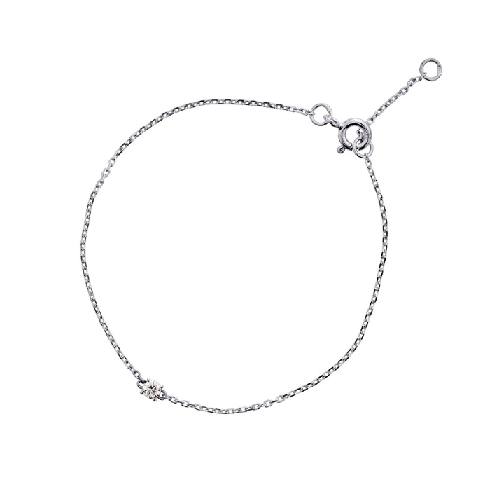 Obrazek Bransoletka LOEE Essence z białego złota z diamentem