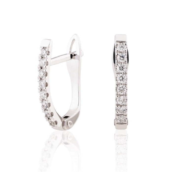 Obrazek Kolczyki LOEE Pure z białego złota z diamentami