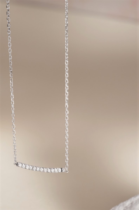 Obrazek Naszyjnik LOEE Pure z białego złota z diamentami