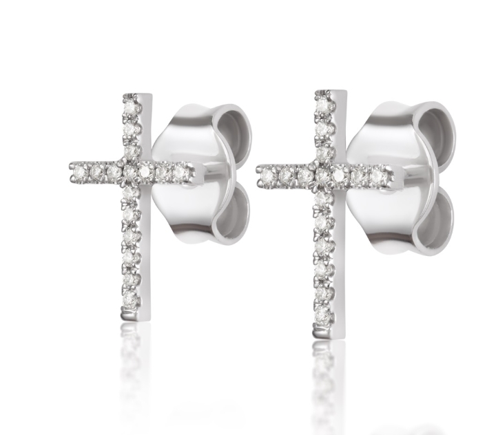Obrazek Kolczyki LOEE Pure z białego złota z diamentami