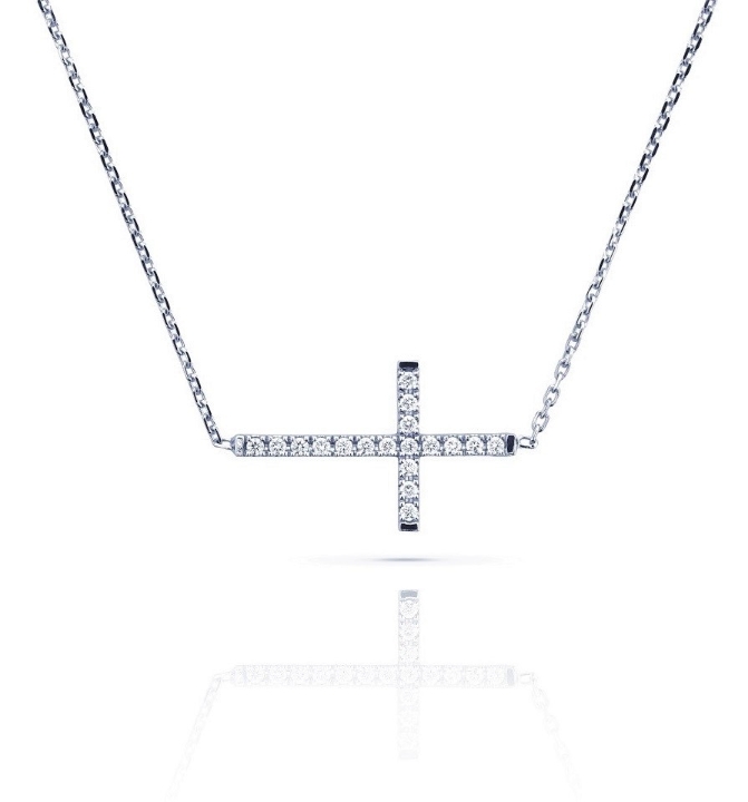 Obrazek Naszyjnik LOEE Pure z białego złota z diamentami