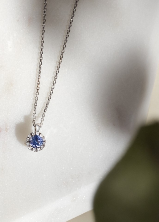 Obrazek Wisiorek LOEE Palette Diamonds z białego złota z diamentami i tanzanitem