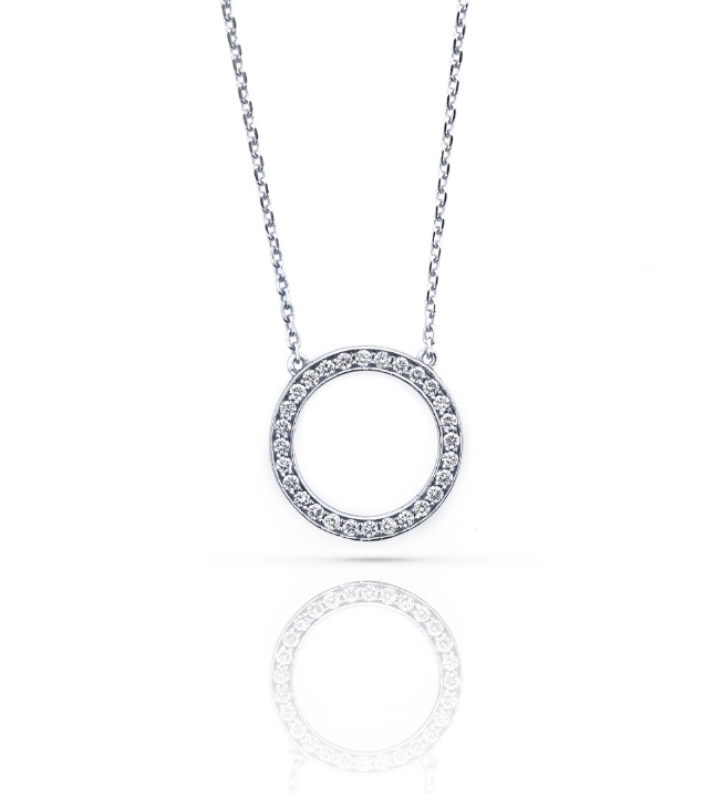 Obrazek Naszyjnik LOEE Pure z białego złota z diamentami