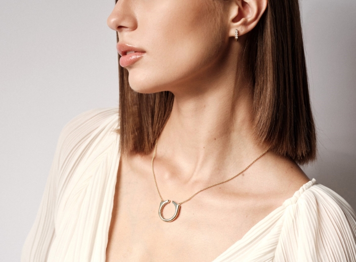 Obrazek Naszyjnik LOEE AVA z żółtego złota z diamentami