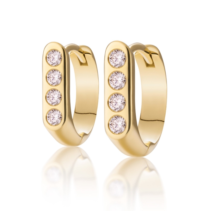 Obrazek Kolczyki LOEE AVA z żółtego złota z diamentami