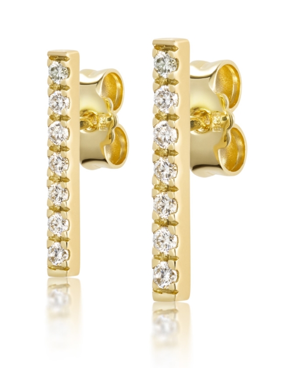 Obrazek Kolczyki LOEE Pure z żółtego złota z diamentami