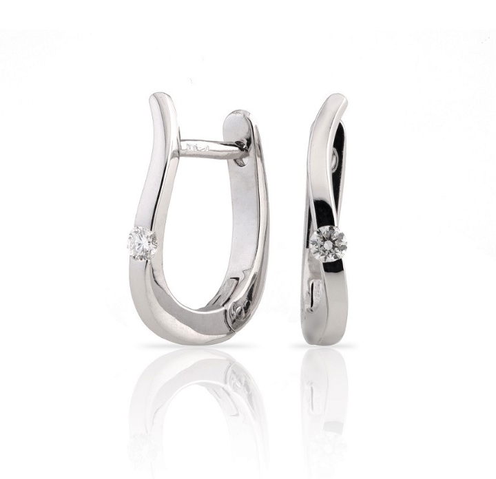 Obrazek Kolczyki LOEE Essence z białego złota z diamentami