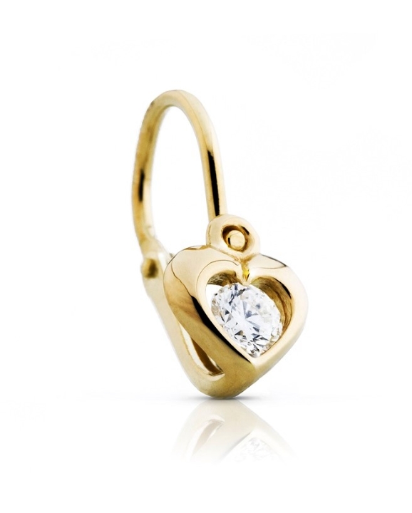 Obrazek Kolczyki dziecięce LOEE z żółtego złota z diamentami