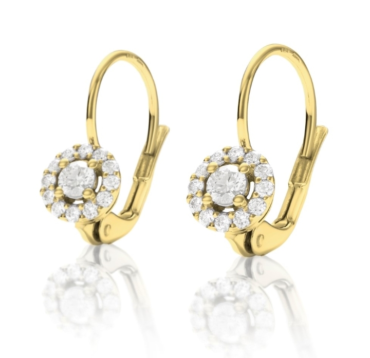 Obrazek Kolczyki LOEE Palette Diamonds z żółtego złota z diamentami