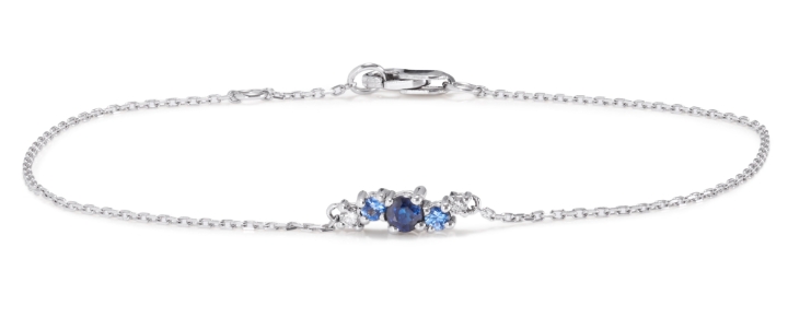 Obrazek Bransoletka LOEE Sparkle z białego złota z diamentami i szafirami