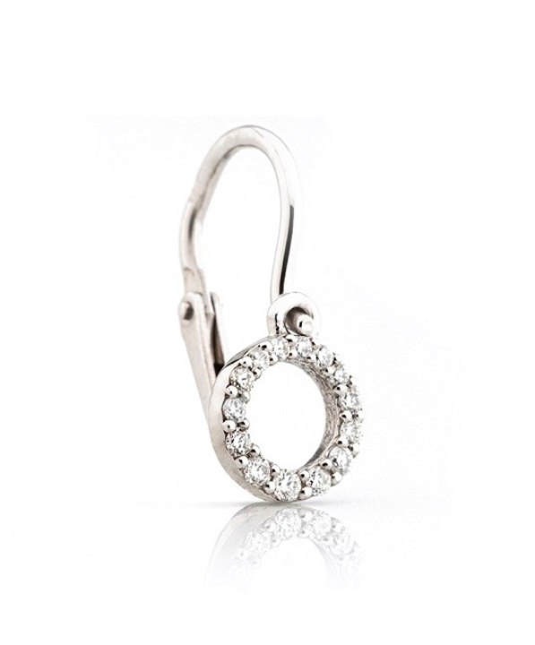 Obrazek Kolczyki dziecięce LOEE z białego złota z diamentami