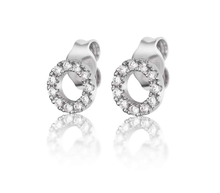 Obrazek Kolczyki LOEE Pure z białego złota z diamentami