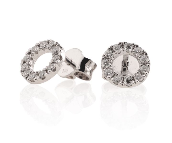 Obrazek Kolczyki LOEE Pure z białego złota z diamentami