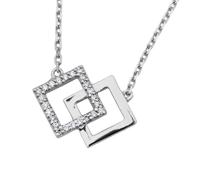 Obrazek Naszyjnik LOEE Pure z białego złota z diamentami