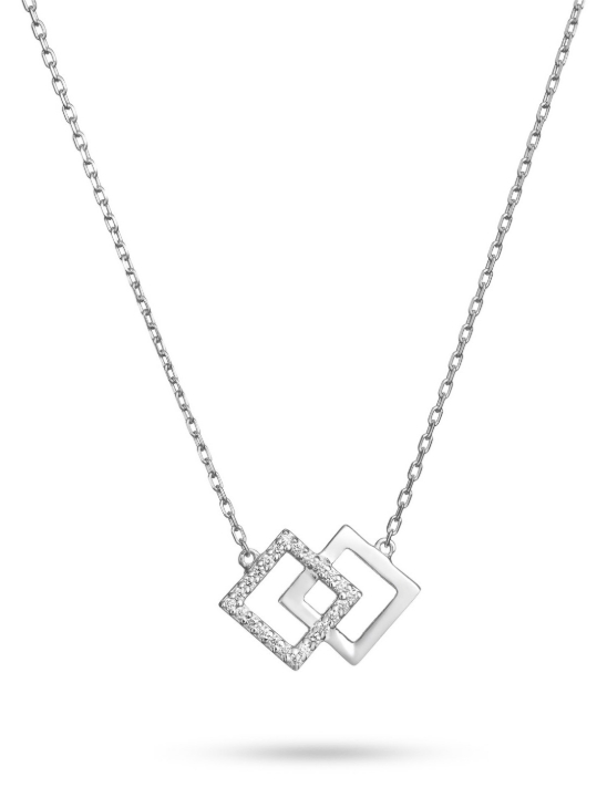 Obrazek Naszyjnik LOEE Pure z białego złota z diamentami