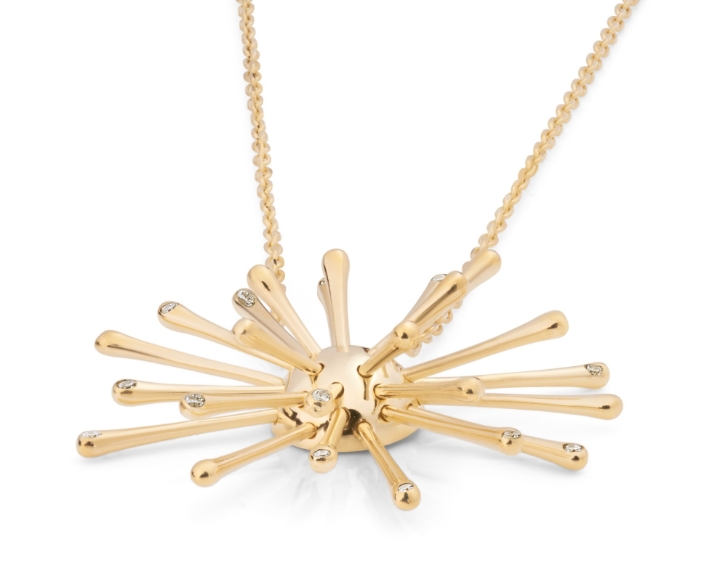 Obrazek LOEE Naszyjnik StarDance 2023 z żółtego złota z diamentami