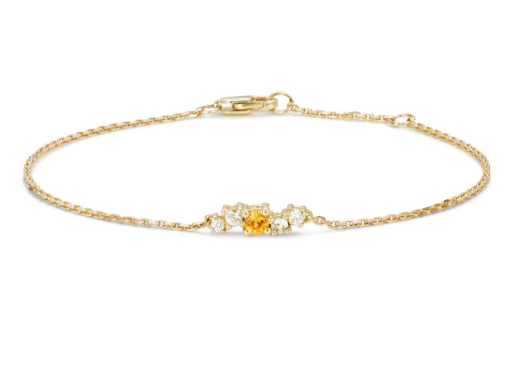 Obrazek Bransoletka LOEE Sparkle z żółtego złota z diamentami i szafirami