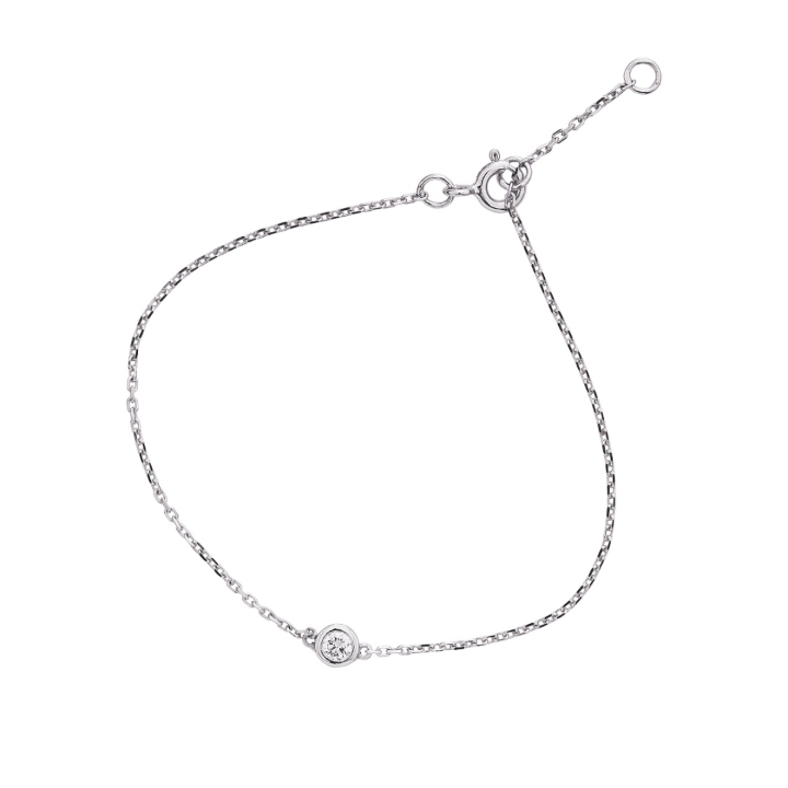Obrazek Bransoletka LOEE Essence z białego złota z diamentem