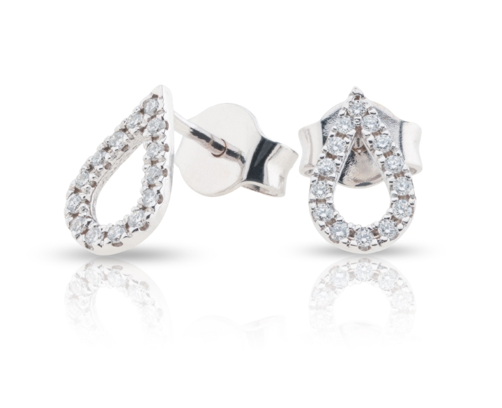 Obrazek Kolczyki LOEE Pure z białego złota z diamentami