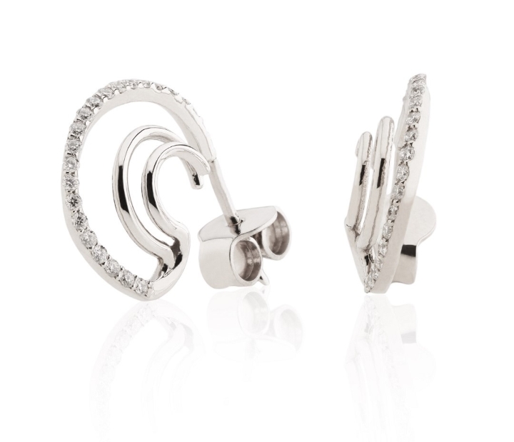 Obrazek Kolczyki LOEE z białego złota z diamentami
