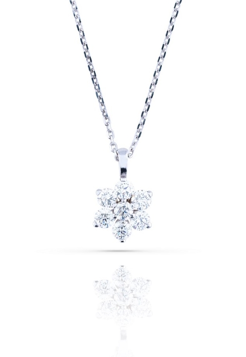 Obrazek Wisiorek LOEE Glare z białego złota z diamentami