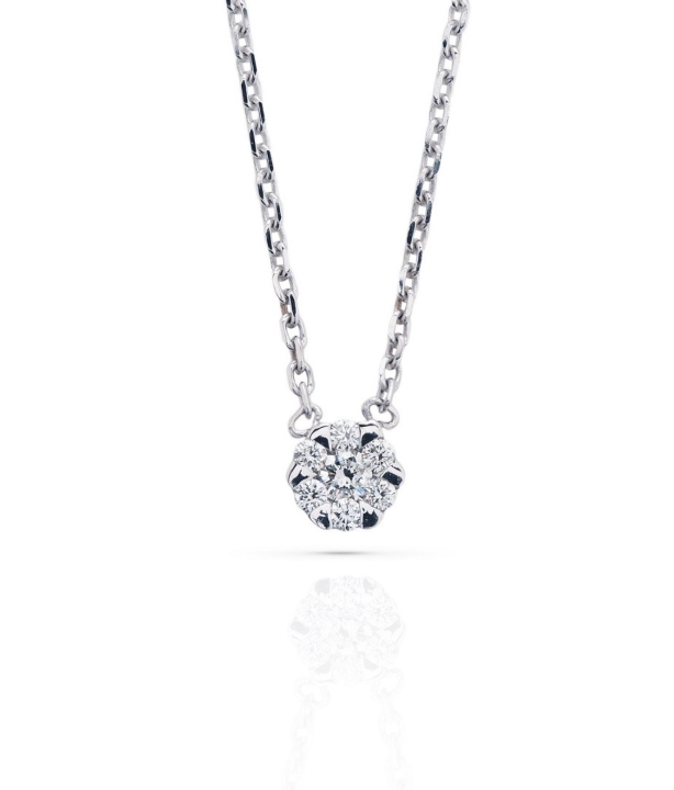 Obrazek Naszyjnik LOEE Pure z białego złota z diamentami
