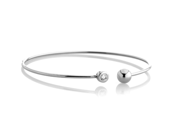 Obrazek Bransoletka LOEE Essence z białego złota z diamentem