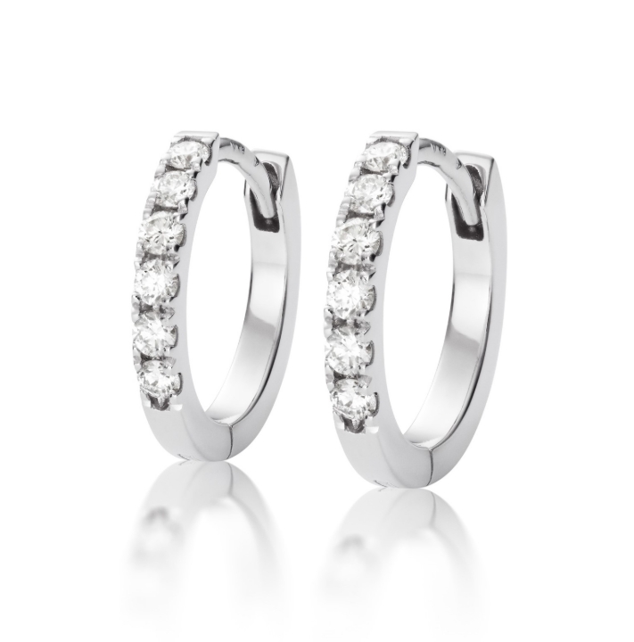 Obrazek Kolczyki LOEE z białego złota z diamentami