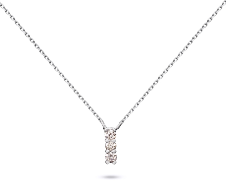 Obrazek Naszyjnik LOEE Glare z białego złota z diamentami