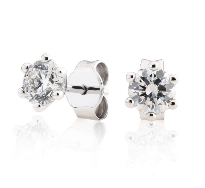 Obrazek Kolczyki LOEE Charm z białego złota z diamentami
