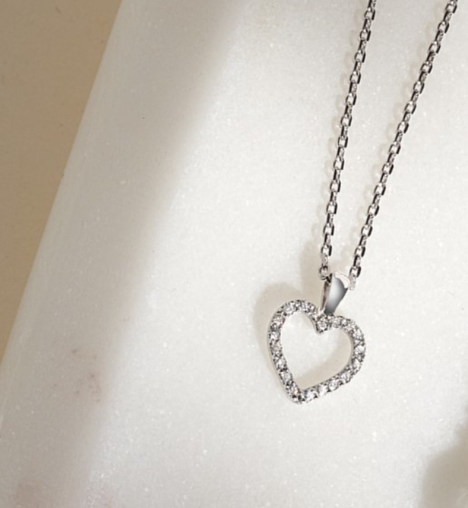 Obrazek Wisiorek LOEE Pure z białego złota z diamentami