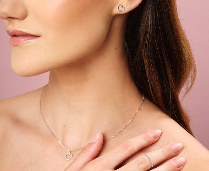 Obrazek Wisiorek LOEE Pure z białego złota z diamentami