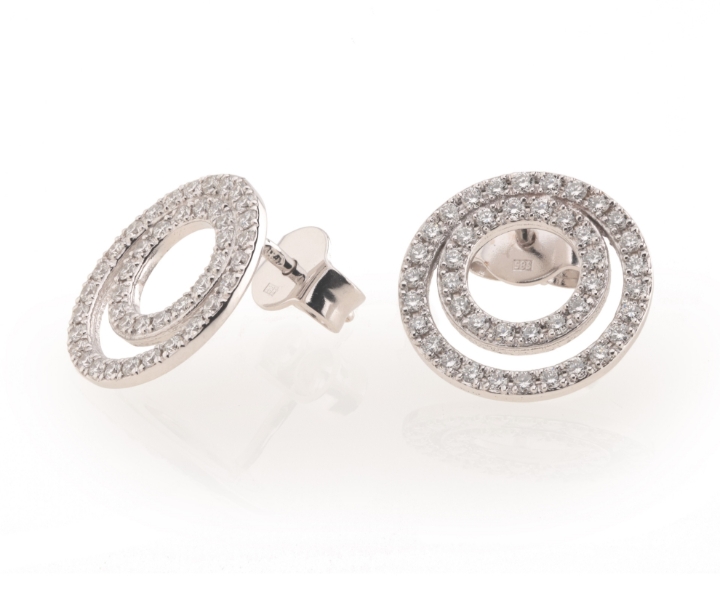 Obrazek Kolczyki LOEE Pure z białego złota z diamentami
