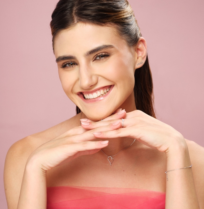 Obrazek Kolczyki LOEE Pure z białego złota z diamentami