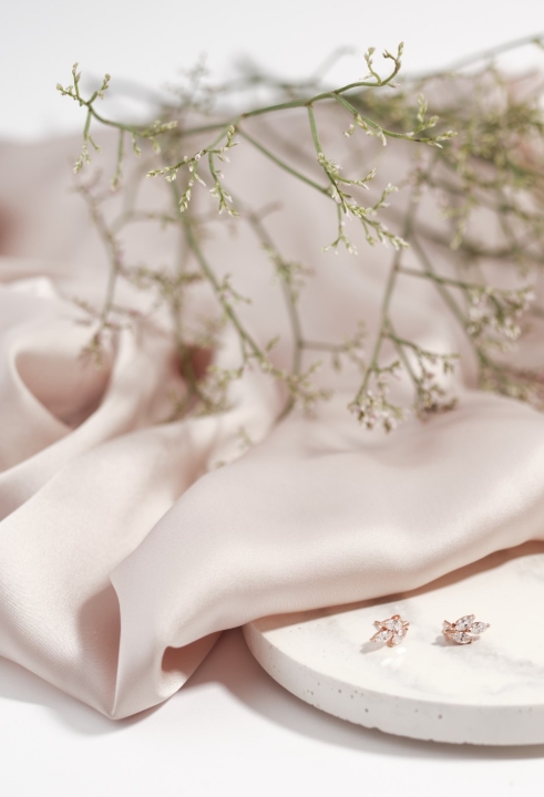 Obrazek Kolczyki LOEE Gaia z różowego złota z diamentami