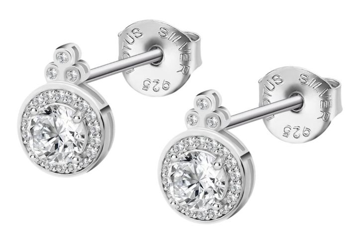 Obrazek LOTUS SILVER kolczyki 