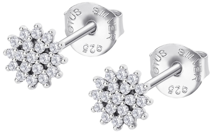 Obrazek LOTUS SILVER kolczyki 