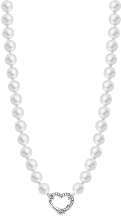 Obrazek LOTUS SILVER naszyjnik PEARLS