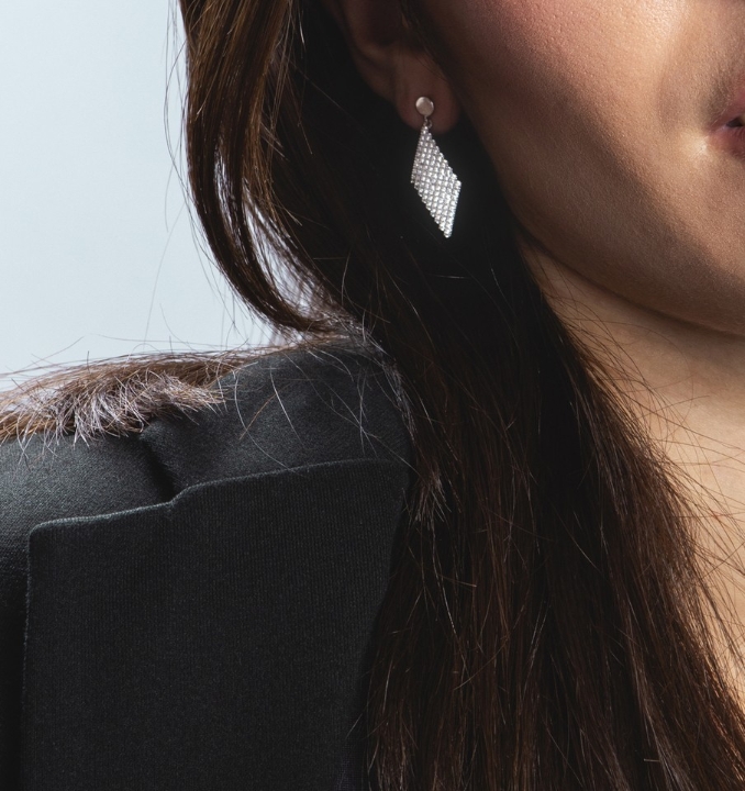 Obrazek LOTUS SILVER kolczyki PURE ESSENTIAL