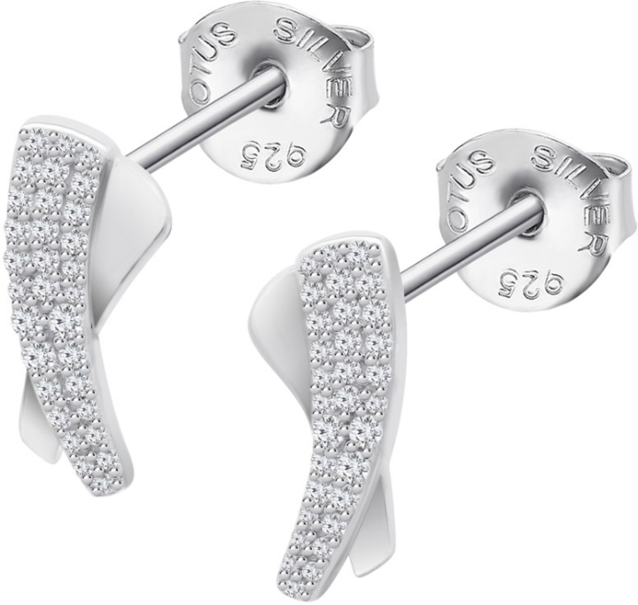 Obrazek LOTUS SILVER kolczyki 