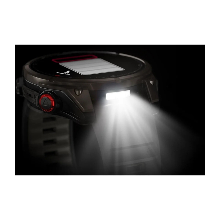 Obrazek Garmin Fenix 8 Pro 47 AMOLED Sapphire, Carbon grey DLC Titanium, pasek Chestnut