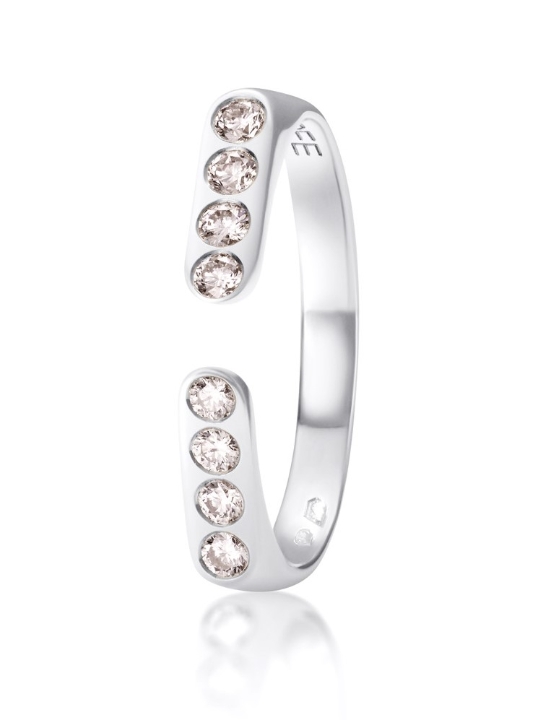 Obrazek Pierścionek LOEE AVA z białego złota z diamentami