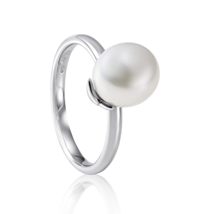 Obrazek Pierścionek LOEE Pearls z białego złota z perłą