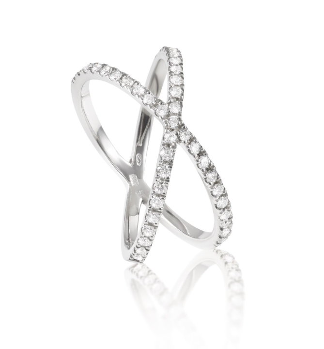 Obrazek Pierścionek LOEE Pure z białego złota z diamentami