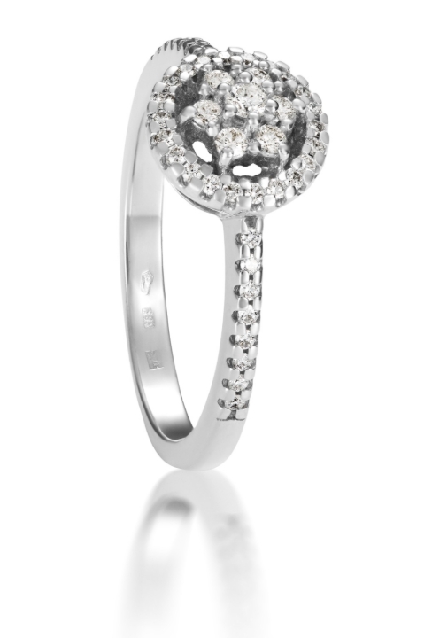 Obrazek Pierścionek LOEE z białego złota z diamentami