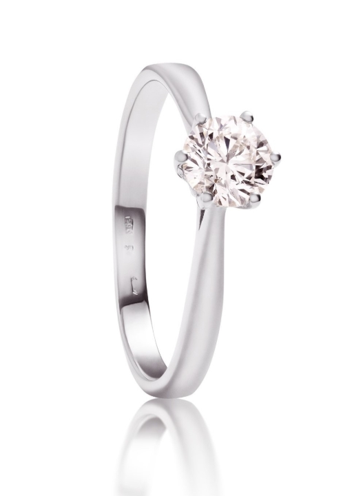 Obrazek Pierścionek zaręczynowy LOEE z białego złota z diamentem