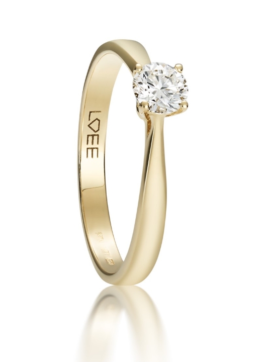 Obrazek Pierścionek zaręczynowy LOEE z żółtego złota z diamentem