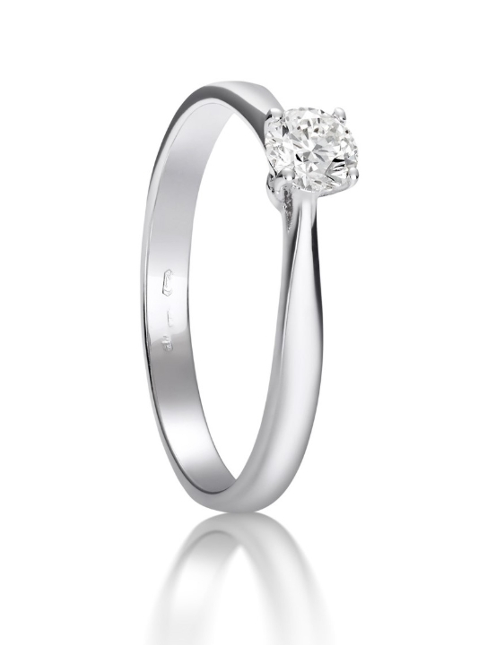 Obrazek Pierścionek zaręczynowy LOEE z białego złota z diamentem